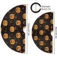 thumbnail image 3 of GZHJMY Halloween Tree Skirt Scary Pumpkin Face Xmas Tree Skirt Floor Door Round Mat Decorations for Holiday Party Home Christmas Day Ornaments, 35.4", 3 of 6