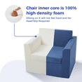 thumbnail image 3 of Jamdok Foam Bean Bag Chair with Ottoman,No Assembly Required,Modern Accent Chair,Single Sofa Lounge, Comfortable Arm Chair for Living Room,Bedroom,Home Office, 3 of 10