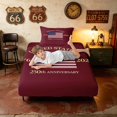 thumbnail image 5 of Manfei US Flag Twin Sheets, Patriotic 1776-2026 Anniversary Bedding, Burgundy, Navy Reversible 3pcs (1 Flat Sheet, 1 Fitted Sheet and 1 Pillowcase), 5 of 6