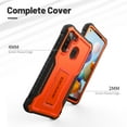 thumbnail image 3 of ExoGuard For Samsung Galaxy A21 Case, Phone Case with Screen Protector and Kickstand (Orange), 3 of 7