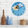 thumbnail image 3 of SKYSONIC Butterfly Daisy Wall Clock 10 Inch Silent Non Ticking Round Clock Oil Painting Clock Easy to Read Clock for Living Room Bedroom Bathroom Home Decor, 3 of 7