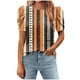 thumbnail image 1 of Tops de Manga Corta de las Mujeres Impreso Cuello Redondo, Suelto Casual Top para el Hogar Y el Uso Diario, 1 of 7