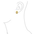 thumbnail image 3 of Bling Jewelry Womens Open Criss Cross Weave Hoop Clip-On Earrings Matte Gold, 3 of 5