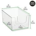 thumbnail image 3 of Bac de Rangement Ménager en Plastique avec Ouverture Frontale - Lot de 8 - Transparent, 3 of 5