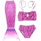 thumbnail image 3 of Disfraz de cola de sirena para niños, traje de baño de fantasía, sin aleta Monofin, ideal para fiestas infantiles, 3 of 4