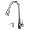 thumbnail image 2 of Builders Shoppe  16-inch Contemporary Single-handle Pull-down Kitchen Faucet with Soap/Lotion Dispenser Chrome Chrome Finish, Silver Finish, 2 of 3