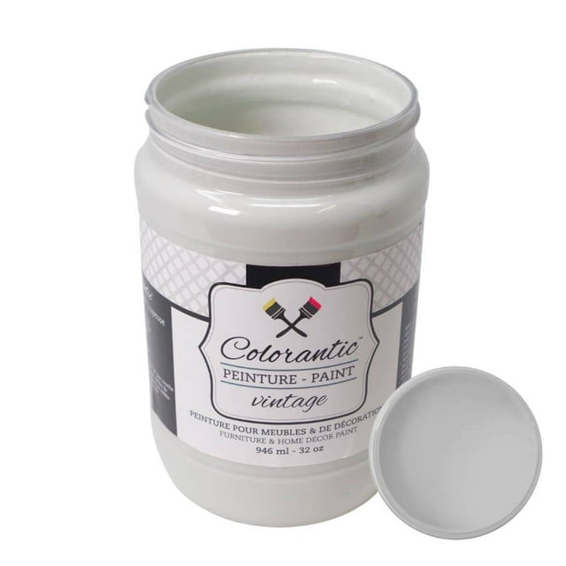 Colorantic / Peinture à Base de Craie ROASTED MARSHMALLOW pour Meubles Bricolage - Gris Pâle - 32 oz