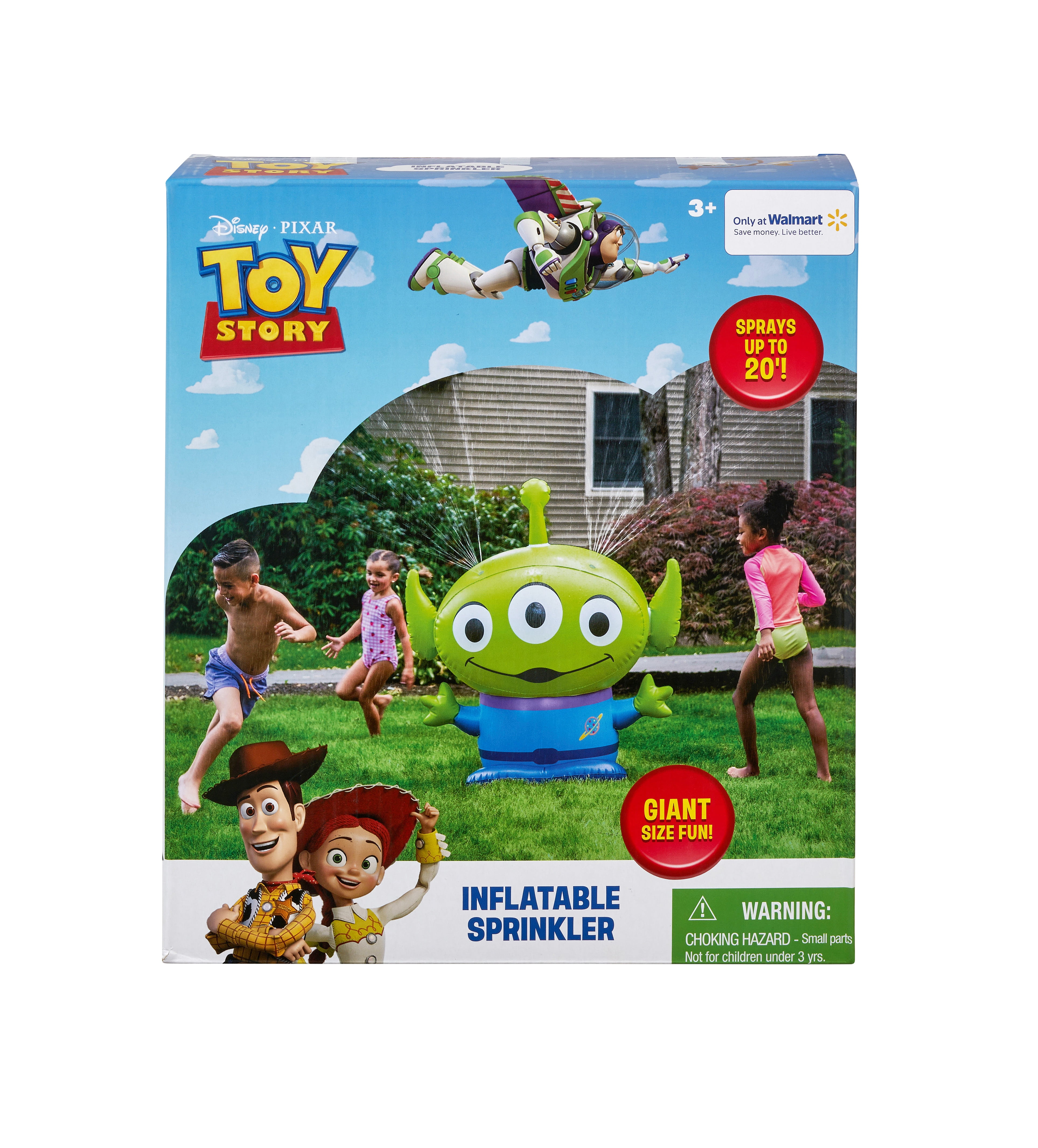 Toy Story Alien 4-Foot Inflatable Sprinkler for Kids Ages 3 & Up