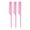 Light Pink, variant on 61 XL Rat Tail Combs Wide Tooth Comb Detangling Hair Styling Coarse Hair Foiling Thick Back Parting Combs Hairstylist Combs For Women Made In USA 3 Pc. (Light Pink)