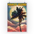 thumbnail image 2 of Marco Island, Florida, Palms and Moon (9x12 Wall Art Print, Home Decor), 2 of 3