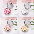 thumbnail image 2 of Mini Stylish Simple Contact Lens Travel Case,Container Kit Set Contacts Lens Hard Case Travel & Home Kit Mirror with Bottle with Tweezers Container Holder (Rose Red), 2 of 4