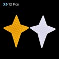 thumbnail image 3 of Uxcell Reflective Stickers, 12 Pack 2.87 x 2.17 Inch Adhesive High Visibility Night Safety Tape Reflector, Yellow, 3 of 5