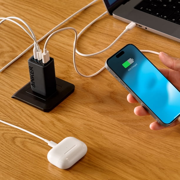 Anker PowerPort III 3-Port 65W Wall Charger, PPS Fast Compact