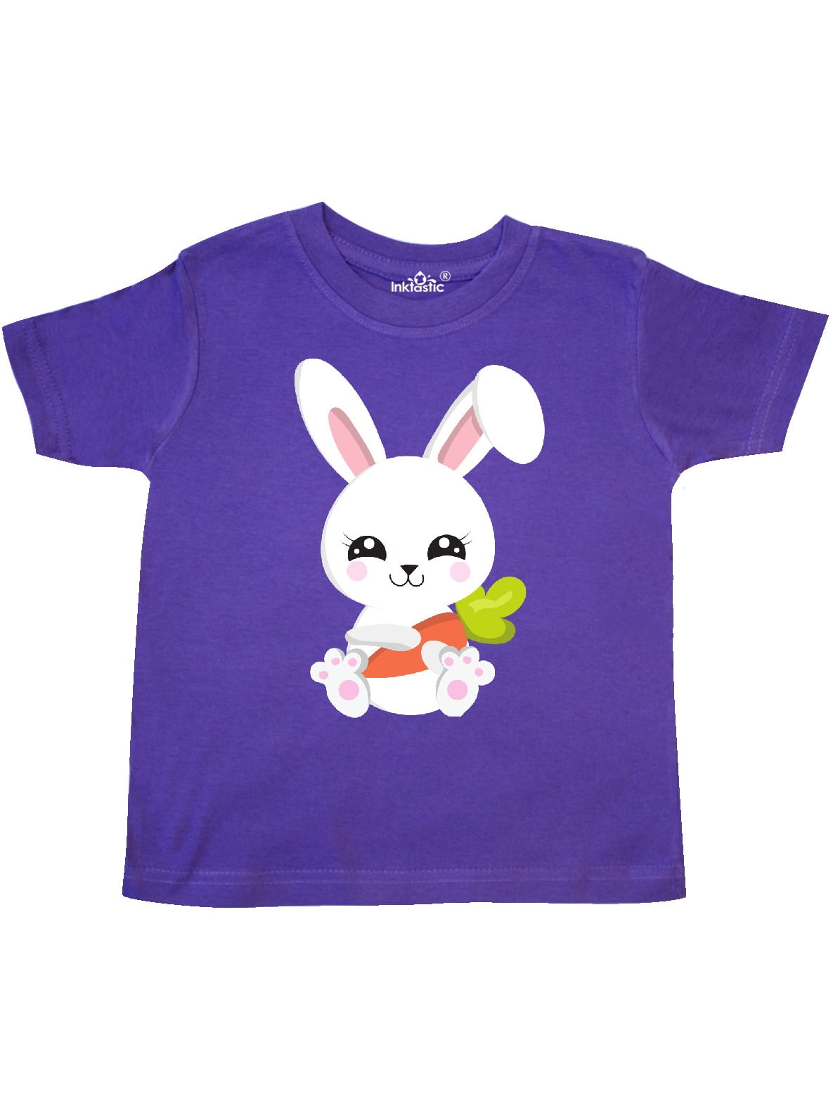 INKtastic - Cute Bunny, White Bunny, Bunny With Carrot, Rabbit Toddler T-Shirt - Walmart.com 