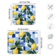 thumbnail image 4 of Yayeee Dish Drying Mat for Kitchen Counter 18"x24" Microfiber Absorbent Pad, Cartoon Lemon Leaves, 4 of 7