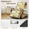 thumbnail image 3 of TSOVTHRID Yellow Flower White Print Recliner Chair Covers Lazy Boy Recliner Covers Stay in Place Couch Cover Slipcovers Non-Slip Furniture Protector with Elastic Strap for Pets, 3 of 7