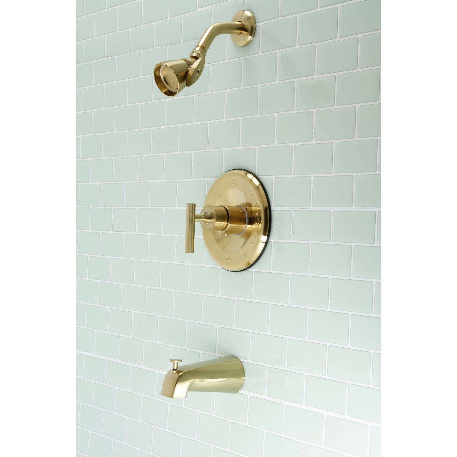 Kingston Brass KB6637CML Manhattan Single-Handle Tub and Shower Faucet, Brushed Brass
