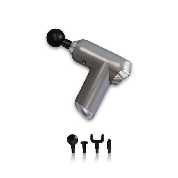 Fascia Masajeador LCD Digital Pantalla de mano Masaje muscular profundo Portátil Gimnasio Ejercicio Pierna Hombro Vibrante Relajación Silver Gray Monstrate CE001403-04B