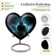 thumbnail image 3 of The Raven's Vigil - Heart Urn For Human Ashes - Sophisticated Small Urn for Adult Male Memories - Compact Memorial Keepsake - Heart Urn - Memorial Gifts - 3 Inch, Set Of 4, 3 of 5