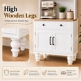 thumbnail image 5 of SESSLIFE Pantry Cabinet, 63" H Kitchen Pantry Storage Cabinet with 3 Open Shelves, Drawer & Adjustable Bottom Storage, Wood Kitchen Pantry Cabinet for Dining Room Living Room, White, 5 of 8