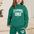 thumbnail image 2 of MIXUE Kids Toddler Girls Outfit Sets Boys 2 Pieces Sweatsuits Ocean Graphic Pullover Hoodie Tops Sweatpants Fashion Tracksuit Holiday Wear,Green,8-9 Years, 2 of 4