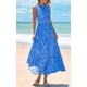 thumbnail image 4 of Vestido PRETTYGARDEN sin mangas con cuello en V para invitados de boda, azul XL, 4 of 6