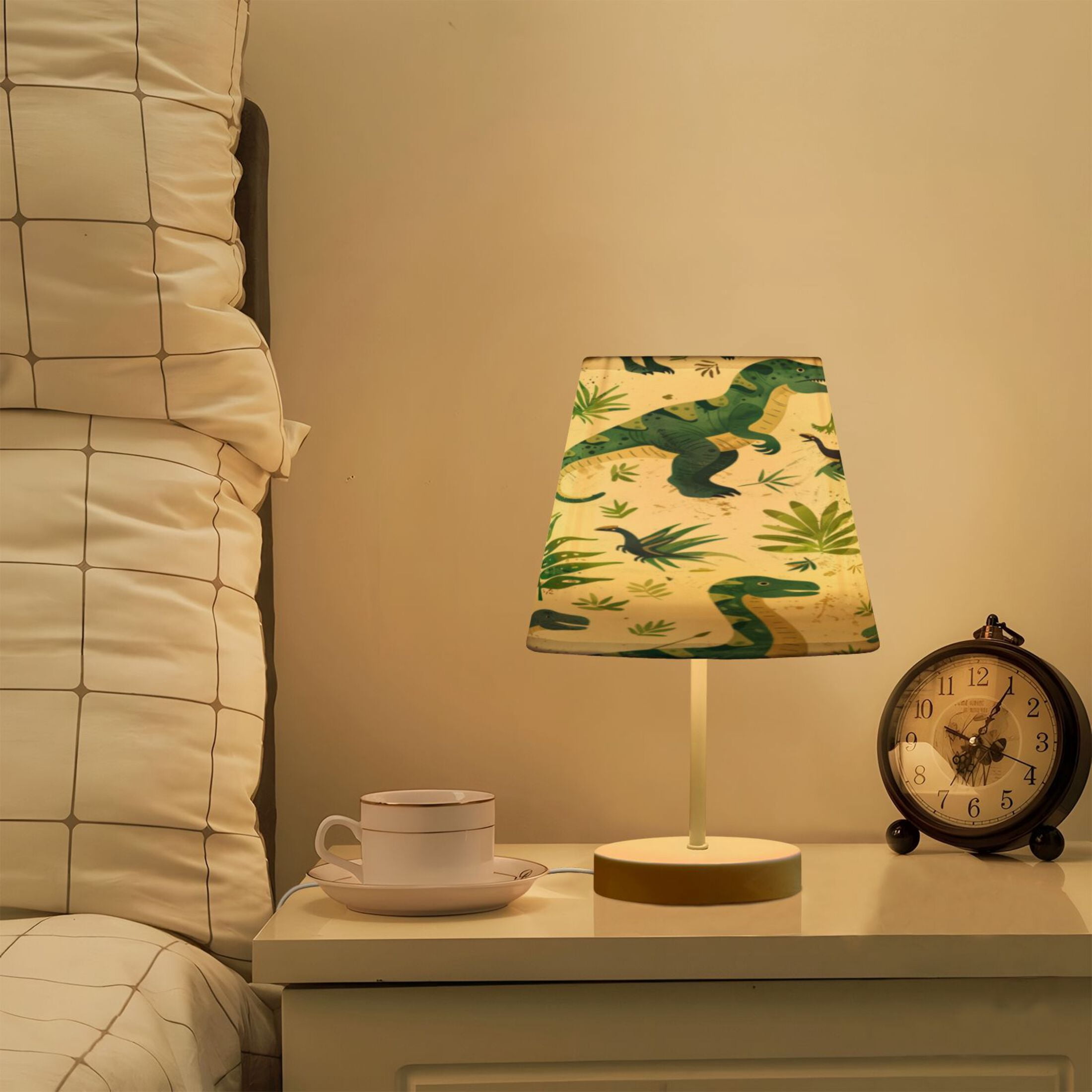 Table Lamp Small 5.9x10.8 Inches Table Lamps Night Light Tools & Home Improvement Bedroom Lamp Guest Room Lamp Study Lamp Office Lamp Green Cartoon Dinosaur