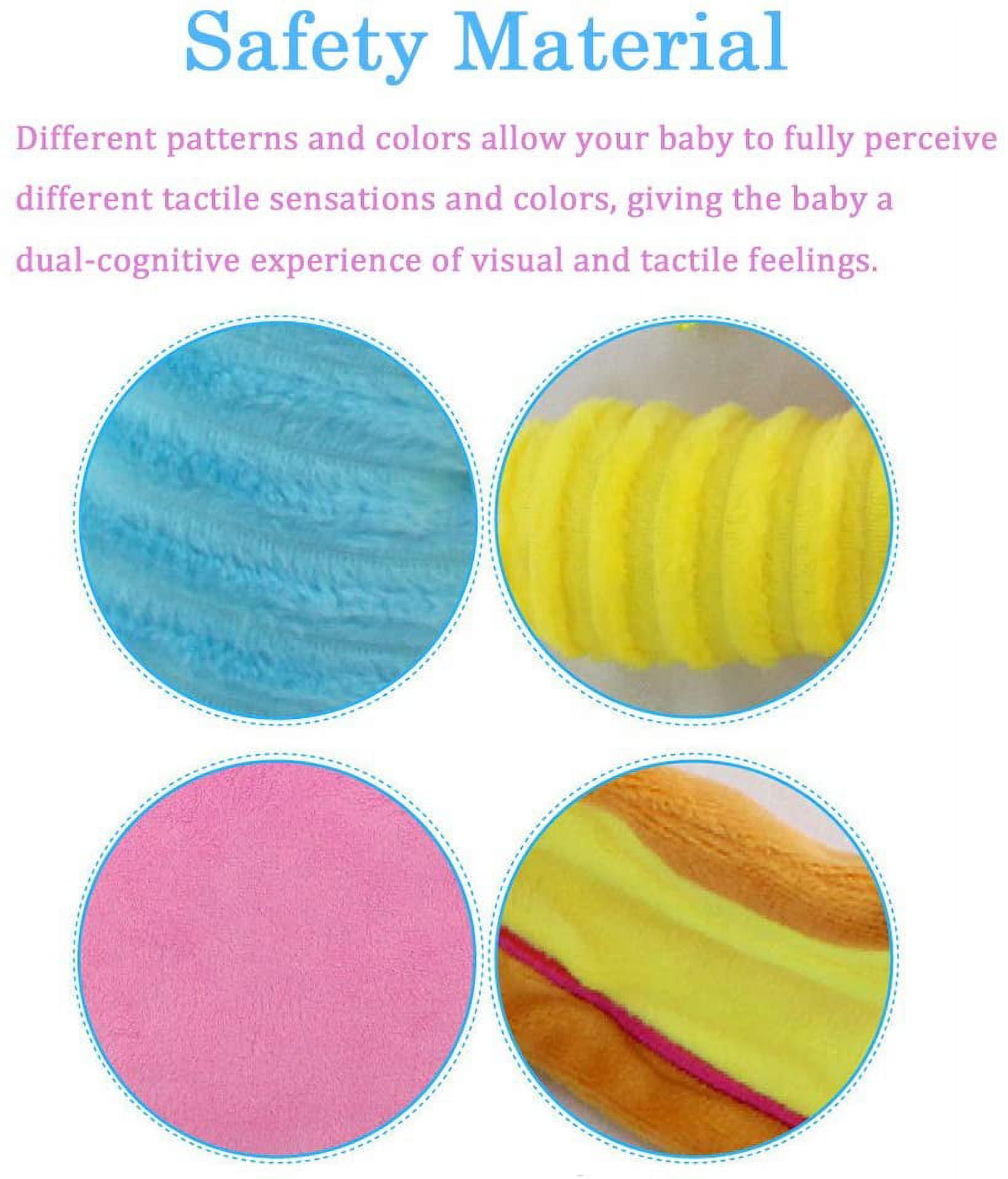 Amerteer Baby Tags Toy, Monkey/Tlephant Taggie Security Blanket Elephant Stuffed Toy, Baby Plush Sensory Tag Toy with Ribbons & Rattle,Baby Gifts for Newborns,Infant