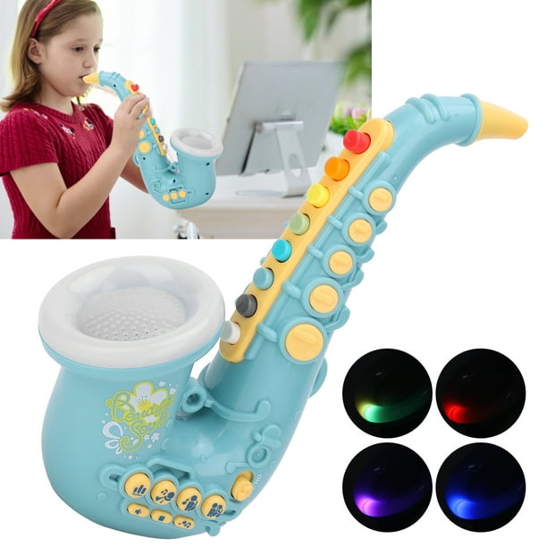 Musical Instruments Play Toy Saxophone for Kids with 8 Keys, Ages 3+,  Plastic Saxophone in Metallic, Wind and Brass Instrument Band in  School/Home