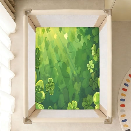 BZSMCE Soft Fitted Cotto for In Clover Leaves Scattered Halo Of Light Pattern 39*27/52*28in