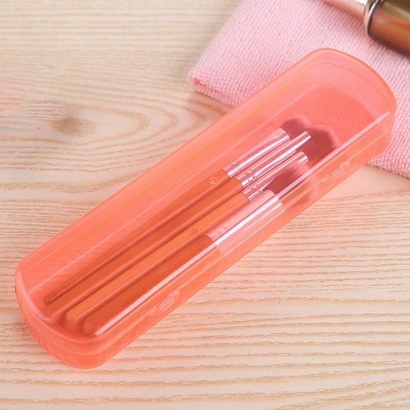 Tgbvmt Portable Transparent Toothbrush Case Travel Size Plastic Holder Ventilation Holes Multifunctional Cosmetic Storage Box for Travel Business Trip Camping Gym Home School Durable Lightweight