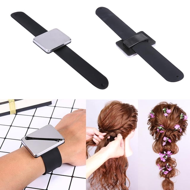 Salón Pulsera magnética Muñequera Correa Clip para el cabello Peluquería (Negro Ygjytge Cuidado Belleza
