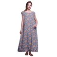 thumbnail image 1 of Bimba Chemises de Nuit pour Femmes en Rayonne Imprimée à Manches Courtes Lingerie de Nuit pour Dames, 1 of 4