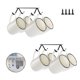 thumbnail image 1 of Paquete de 2 portavasos debajo del gabinete, estante para tazas debajo del estante, ganchos para colgar tazas, tazas de café (negro), 1 of 3