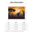 thumbnail image 3 of KLL Giraffes Of The African Savannah Print Fleece Throw Blanket, Horizontal Fleece Bedding Cute Soft Blankets Comfy Fleece Flannel Plush Home Decor for Couch & Bed -50"x40", 3 of 9