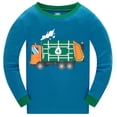 thumbnail image 2 of Popshion Toddler Boys Girls Pajamas Green Car Print 100% Cotton 2 Piece Long Sleeve Sleepwear 5T/, 2 of 7