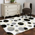 thumbnail image 3 of Rectangle Area Rugs 4 x 6 Ft, Black Polka Dots Non-Slip Residential Carpet, Modern Abstract Art Indoor Crawling Mats Runner Rugs for Living Room/Dining Room/Bedroom, 3 of 8