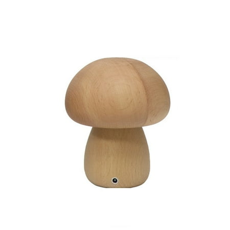 

Wood Lamp Bedroom Bedside Lamp Mini Night Light For Small Spaces Warm Light Mini Mushroom Lamp Rechargeable Portable Lamp Bedroom Living Room Table Kitchen Camping