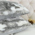 thumbnail image 5 of Home Soft Things Jacquard Faux Fur 2 Piece Throw Pillow Cover Set - Grey - 14" x 26", 5 of 7