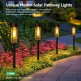 thumbnail image 7 of 6 Pack Solar Lights Outdoor, IP65 Waterproof Auto On/Off Solar Landscape Path Lights Outdoor Solar Garden Lights for Yard Patio Lawn Walkway Driveway, 7 of 7