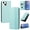 Green, variant on Magnetic PU Leather Wallet Case for iPhone 13, RFID Blocking Flip Phone Cover with Wrist Strap Card Slots Cash Pocket Kickstand Full Body Protection for iPhone 13, Green