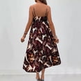 thumbnail image 2 of Vestido sin Mangas para Mujeres con Cuello en V Vestido de Moda Impreso Tropical, Correas Ajustables para Uso Casual Y Diario, 2 of 4