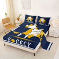 thumbnail image 2 of Erosebridal Ice Hockey Gamer Bed Sheets 4pcs for Kids Boys,Teens Sport Theme King Sheets,Breathable Home Decor, 2 of 5