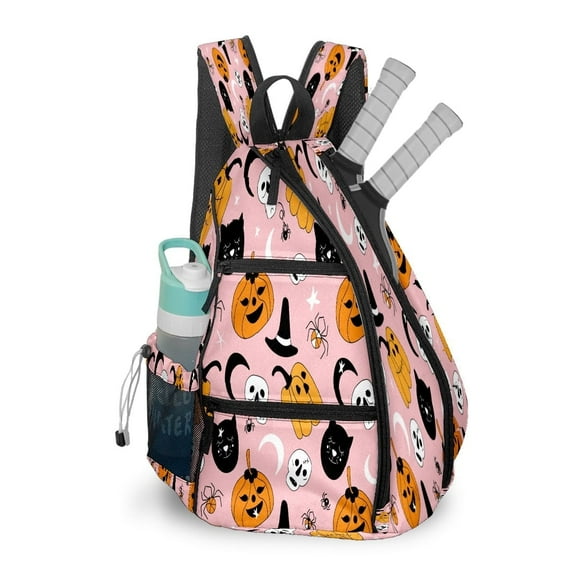Pickleball Bag,Adjustable Shoulder Bag,Waterproof and Large Capacity,Pickleball Backpack for Men and Women Halloween Series