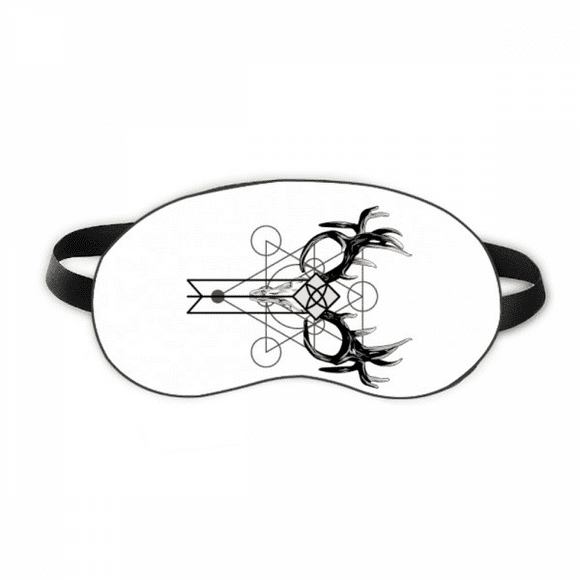 Lines Depict Mystery Horn Sleep Eye Shield Soft Night Blindfold Shade Cover