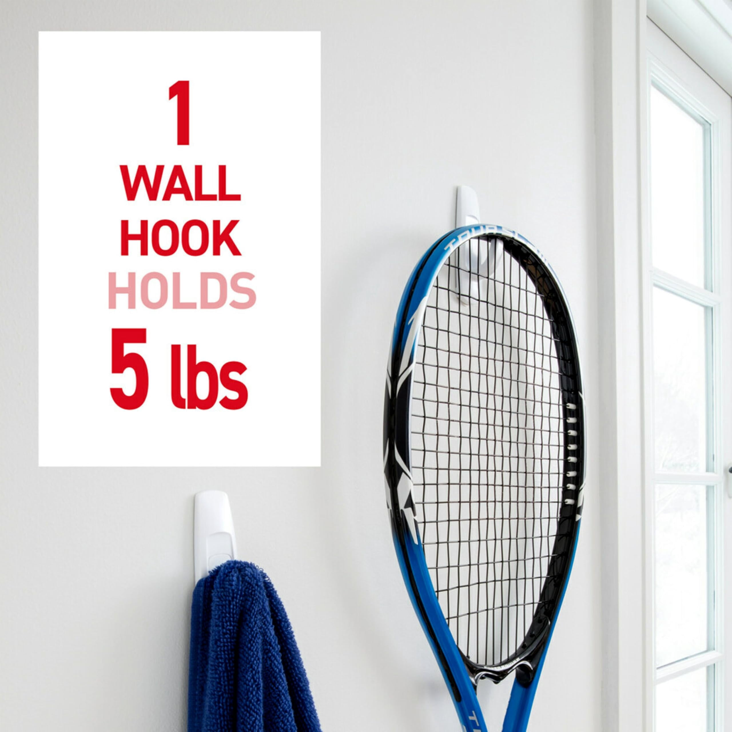 Command™ Large Utility Hook GP003-7NA, 7 Hooks, 12 Strips