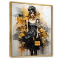 thumbnail image 2 of Designart "Yellow And Grey Stylishistas Portrait III" Fashion Floater Framed Canvas Art Print, 2 of 7