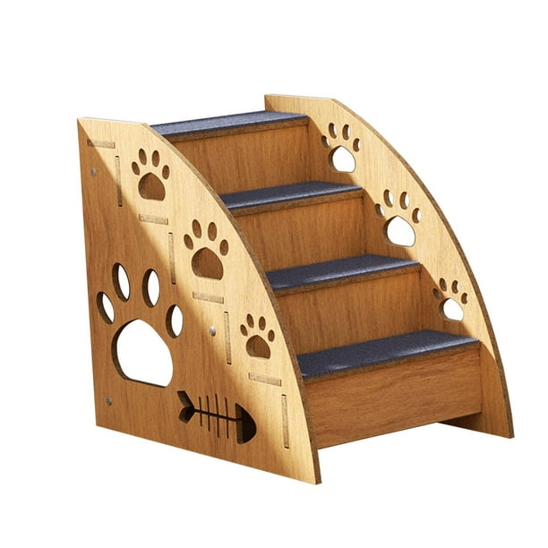 Escaleras de madera para mascotas perfecl rampa antideslizante para perros 4 pisos