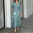 thumbnail image 4 of Summer Woman Long Sleeve Dress Oversize V Neck Long Dress Suitable for Girl Lover Daughter, 4 of 5