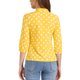 thumbnail image 3 of Blusa de cuello con lazo y puños elásticos impresos para mujer INSPIRE CHIC XS Amarillo, 3 of 5